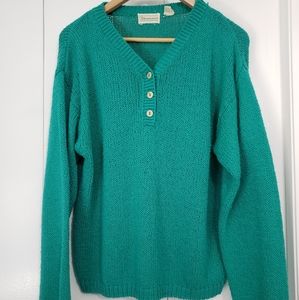 4/$25 Vintage emerald green sweater. Size M